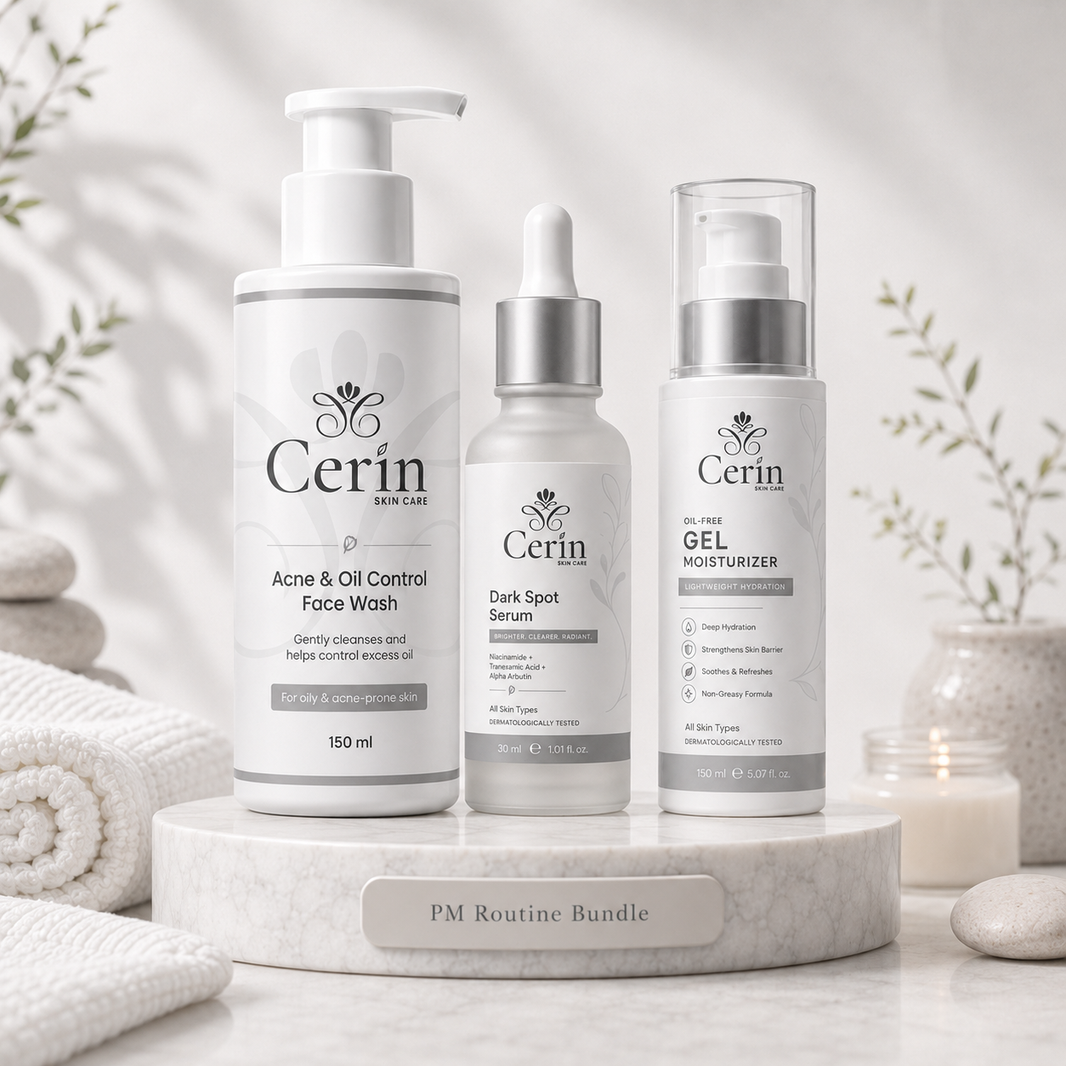 Cerin PM Routine Bundle evening skincare products
