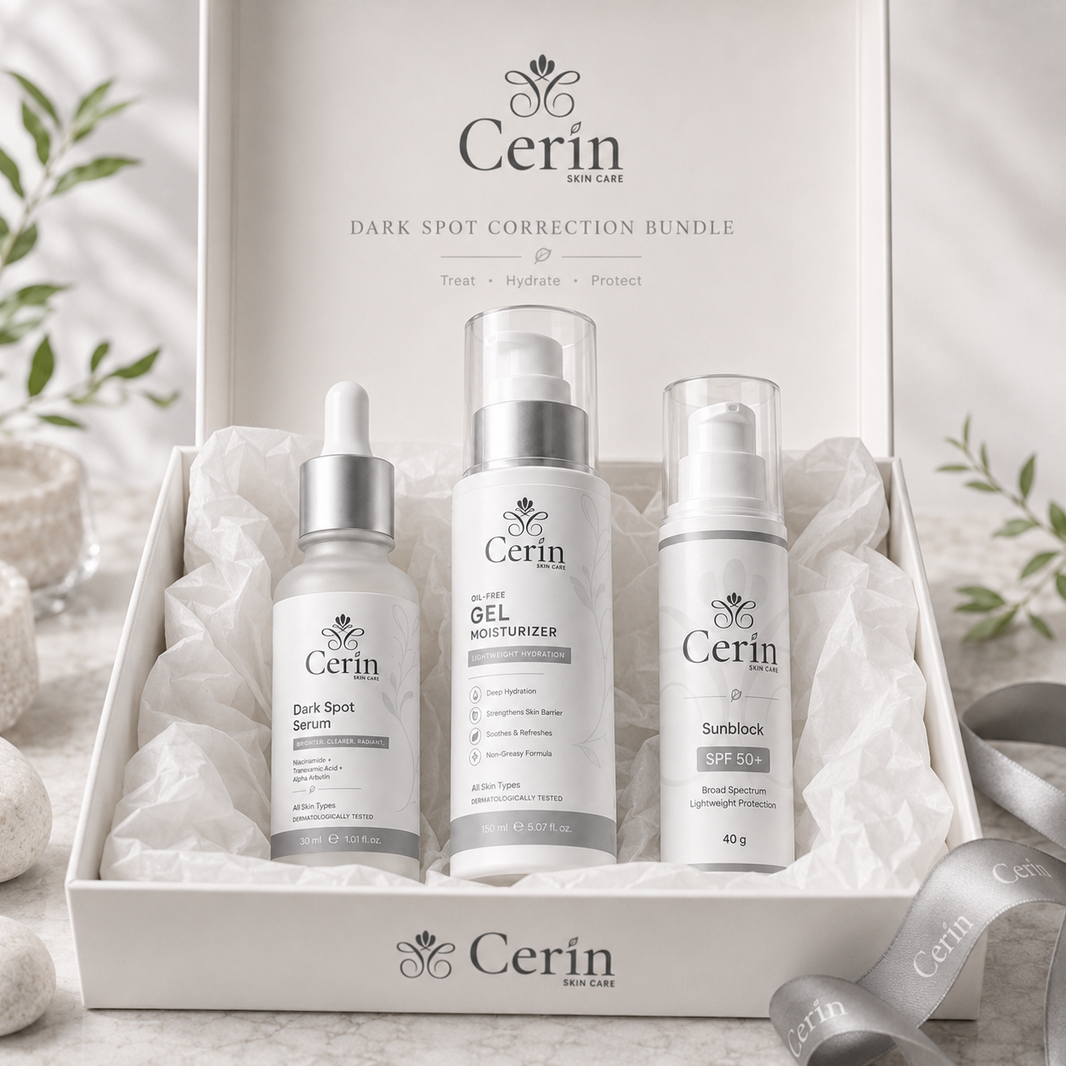 Cerin Dark Spot Correction Bundle skincare products